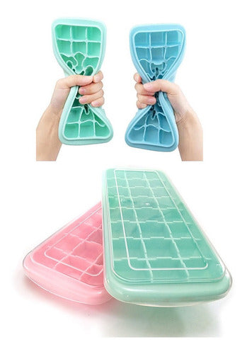 Michaels Silicone Ice Tray with Lid - 24 Ice Cubes 0