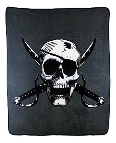 Manta Pirata De Ant Enterprises, 50x60, Gris / Negro / Blanc 0