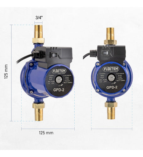 Bomba Agua Presurizadora Flustem 3 Baños Bajo Tanque Calefón 4