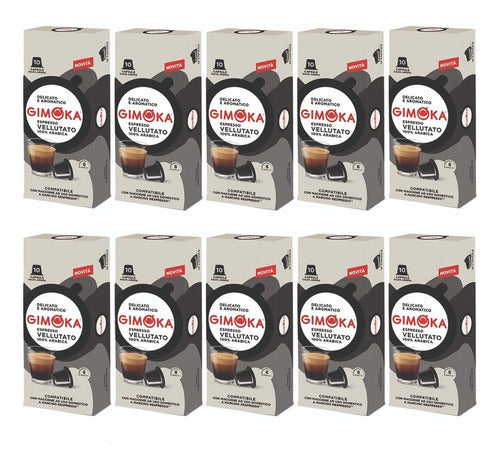 Gimoka 100 Capsules Vellutato Compatible with Nespresso 0