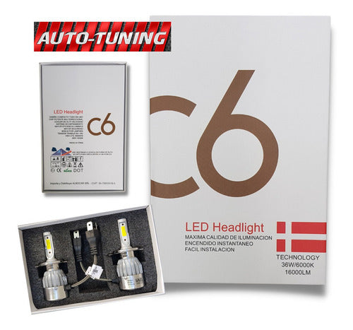 Kit CREE LED H4 C6 Lights 6th Generation X 2 Units 1