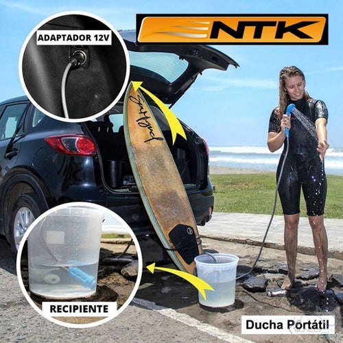 Portable NTK 12V Camping Shower 4