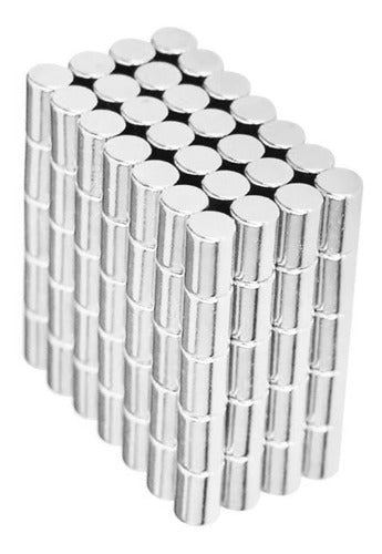 Proelement 100 Nickel-Plated Powerful Neodymium Magnets 4x6mm 0