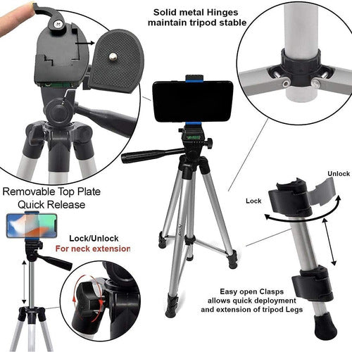 Acuvar 50-Inch Tripod for Smartphone 2