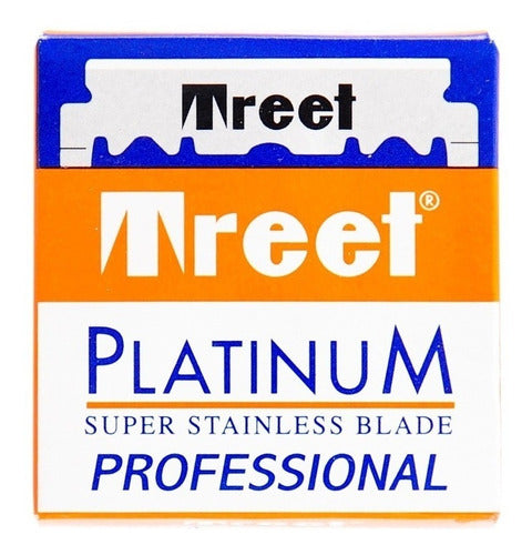 Treet Premium Razor Blades + Neck Paper Roll + Saloon In Shaving Gel 1