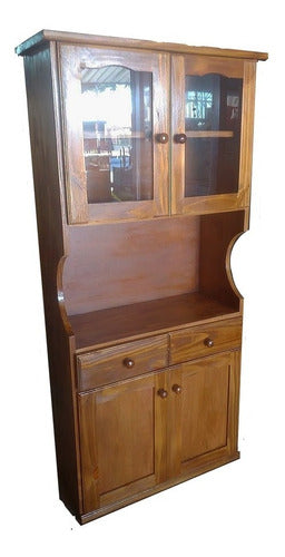 Todoparaelhogaruy Kitchen Sideboard Hutch with Glass Doors 0