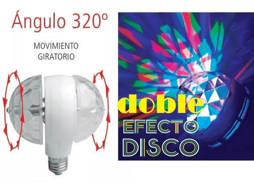 Luces Led Efecto Bola Espejo Doble Fiestas Mirá El Video! 3