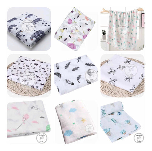 My Muselin 100% Cotton Muslin Baby Blanket - 25+ Models Available 1