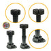 Adjustable Black Plastic Leg 100 to 170mm for Furniture x 4 Units 6