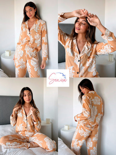 Women's Soft Silk Fibrana Pajama Set 6
