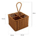 Le Toton Casa Premium Dark Brown Rattan Quadruple Organizer 2