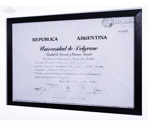 La Moldurera 3x Diploma Frame A3 30*42 Natural Wood Glass 0