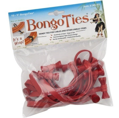 Bongoties Bag with 10 Units Cable Organizer Bongo Ties 10