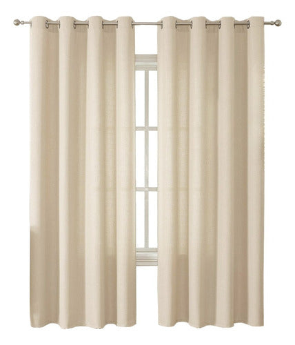 Casatua Semi Blackout Curtain 2 Panels 140x220 Double Side 0