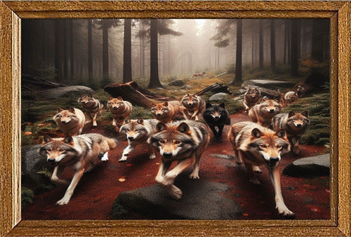 Marmath Digital Designs: Digital Art Piece Wolf Pack_v2 70x50cm Unique Piece 0