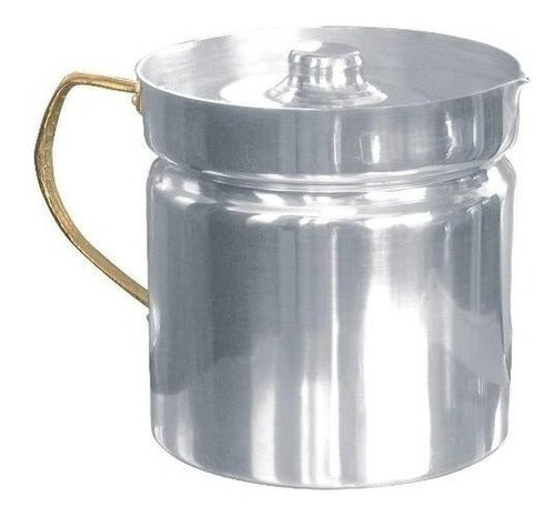 El Siglo Aluminum Kettle with Bronze Handle 14cm 0