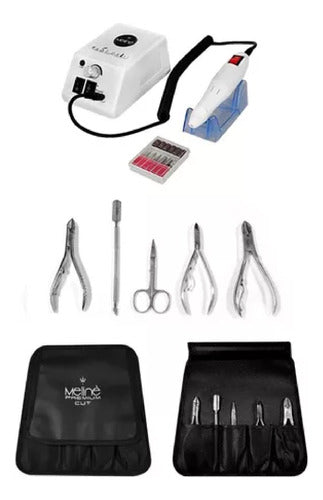 Meline Fast Drill Nail Drill Kit + Meline Manicure Set 0