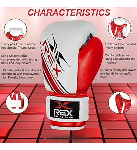 Rex - Guantes De Boxeo Para Niños Y Muay Tha, Kara 1