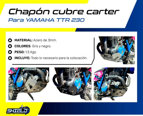 Shield Protecciones - Chapon Cubre Carter Yamaha Ttr 230 - Xt 225 1