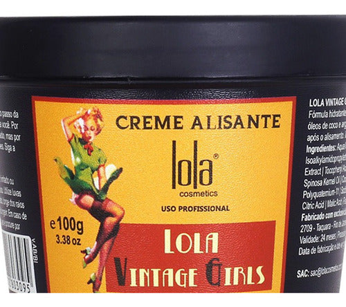 Lola Vintage Girls Smoothing Cream Anti Frizz 100g 4