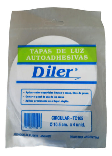 Tapa Luz Autoadhesiva Circular 10.5cm Tapa Ciega Diler Fs 1