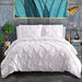 Ashleyriver Luxurious Pleated Duvet Cover Set - 3 Pieces with Zipper Closure 0