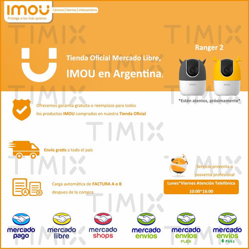 Imou Camera De Seguridad Ranger 2C Wifi IP Full HD 2MP 1080P 7