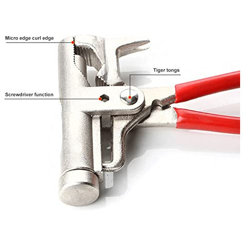 YWHWLX 10 In 1 Multifunctional Hammer Pliers Pipe Wrench Screwdriver Nail Gun Steel Nails Outdoor Multifunctional Tool Universal Hammer Pliers Tool 4