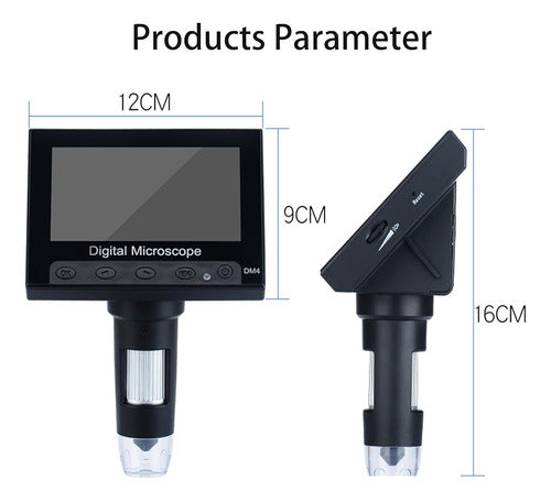 4.3 Microscopio De Monedas, Microscopio Digital Lcd De 4.3 2