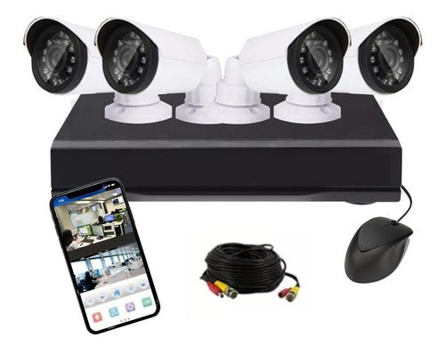 Security Kit DVR 4 Full HD 4 HD Infrared Cameras HDMI IP 2