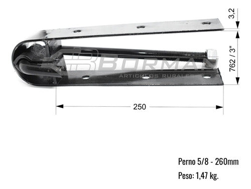 Bisagra Tranquera Perno 5/8 (n°0 A)  X 10 Unid. 2