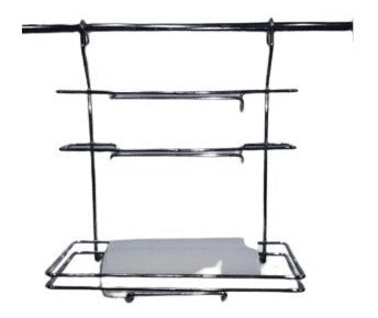 Barral Metal Cromado  Acc. De Fij 80 Cm Largo+ Porta Rollo 2