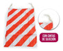 CD Red and White Striped Warning Flag 40x60cm with Securing Straps 3