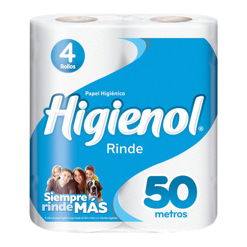 Papel Higiénico Higienol Rinde 50mt.x 4 Unid Pack 4 Paquetes 0