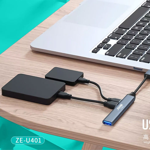 Zeqi Multiplicador De Puertos (USB Macho 4 Puertos USB 3.0) 2