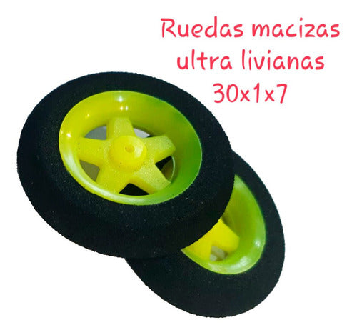 Juego Ruedas Ultralivianas 30mm Fluo 0