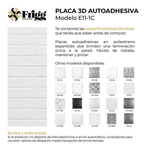 Frigg Pack Self-Adhesive 3D Wall Covering Paper X6u 2