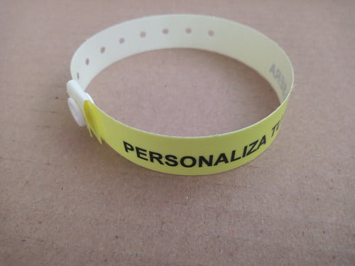 PVC 500 Custom Yellow Plastic Bracelets 3