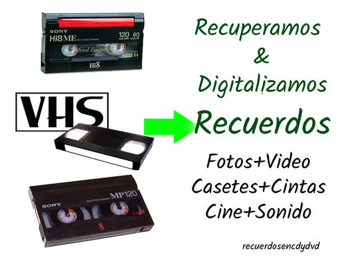 Videos Casetes A Digital Imagen Y Sonido Adaptador Vhsc Leer 1