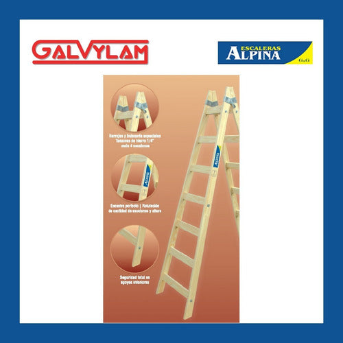 Alpina 4-Step Painter's Wooden Ladder 6