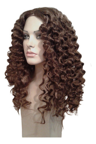 Natural-Looking Long Synthetic Curly Wig 0