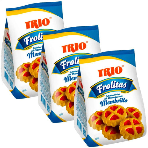 Trio Galletitas Frolitas Mermelada Membrillo - Pack X3 1