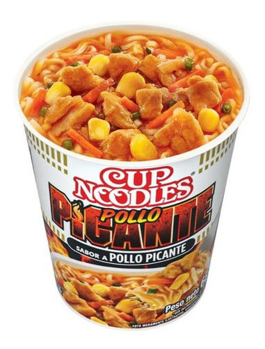 Fideos Cup Noodles Nissin Pollo Picante 68g. Caja 24 Un. 1