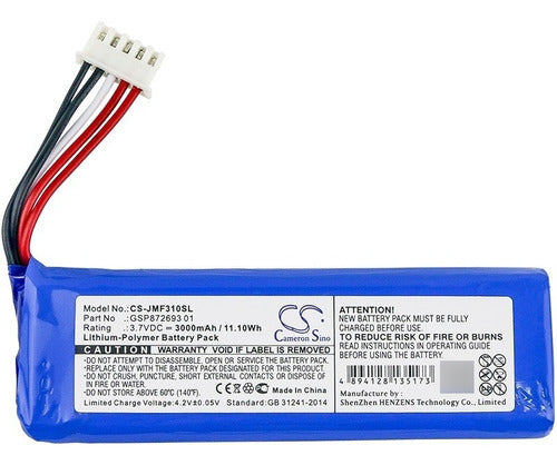 Cameron Sino Battery for JBL Flip 4 3.7V 3000mAh Cs-jmf310sl 0