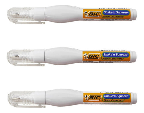 BIC Liquid Corrector Shake Pencil 8 Ml Pack of 3 Units 0