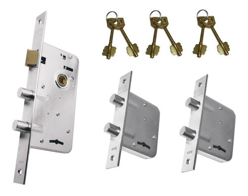 Kallay 4000 Security Lock with 2 Kallay 4010 Bolts - Combo Set 0