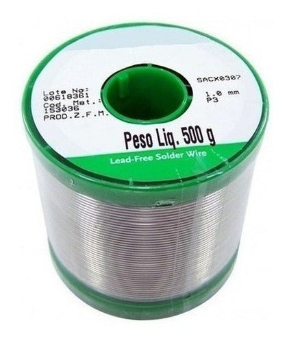 Estaño Para Soldar Compatible Con Alpha 500gr 1.0mm 0