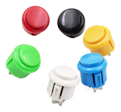 Boton Pulsador Arcade 24mm Push Varios Colores 0