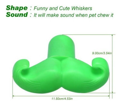 Safe Rubber Dog Toy With Cute Mustaches - Duck Design 5