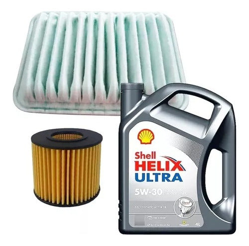 Kit Filtros + Shell Helix Ultra 5w30 4 L Toyota Corolla 1.8 0